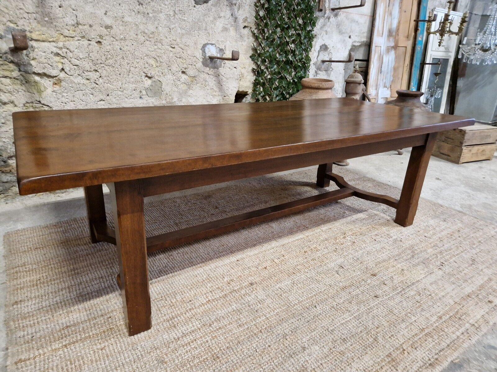 Brutalist Dining Table French Solid Wood 8 Places For Sale 8