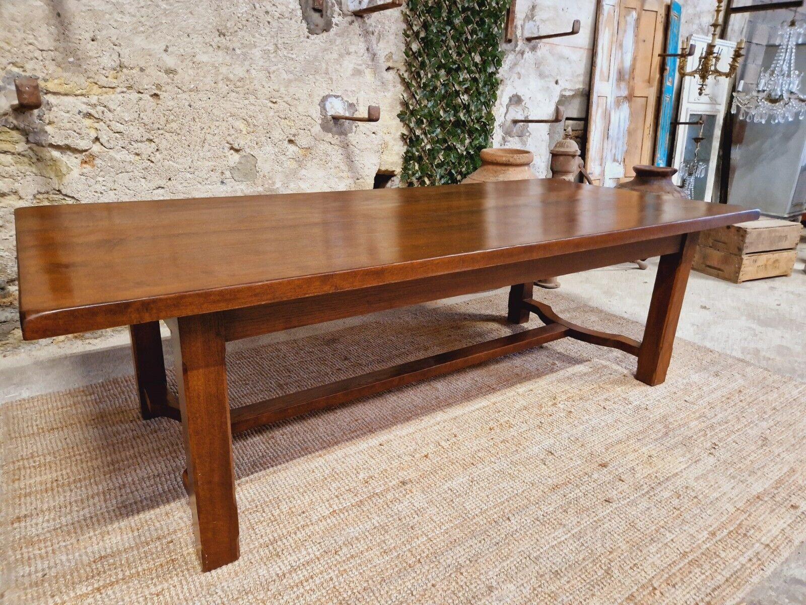 Brutalist Dining Table French Solid Wood 8 Places For Sale 9