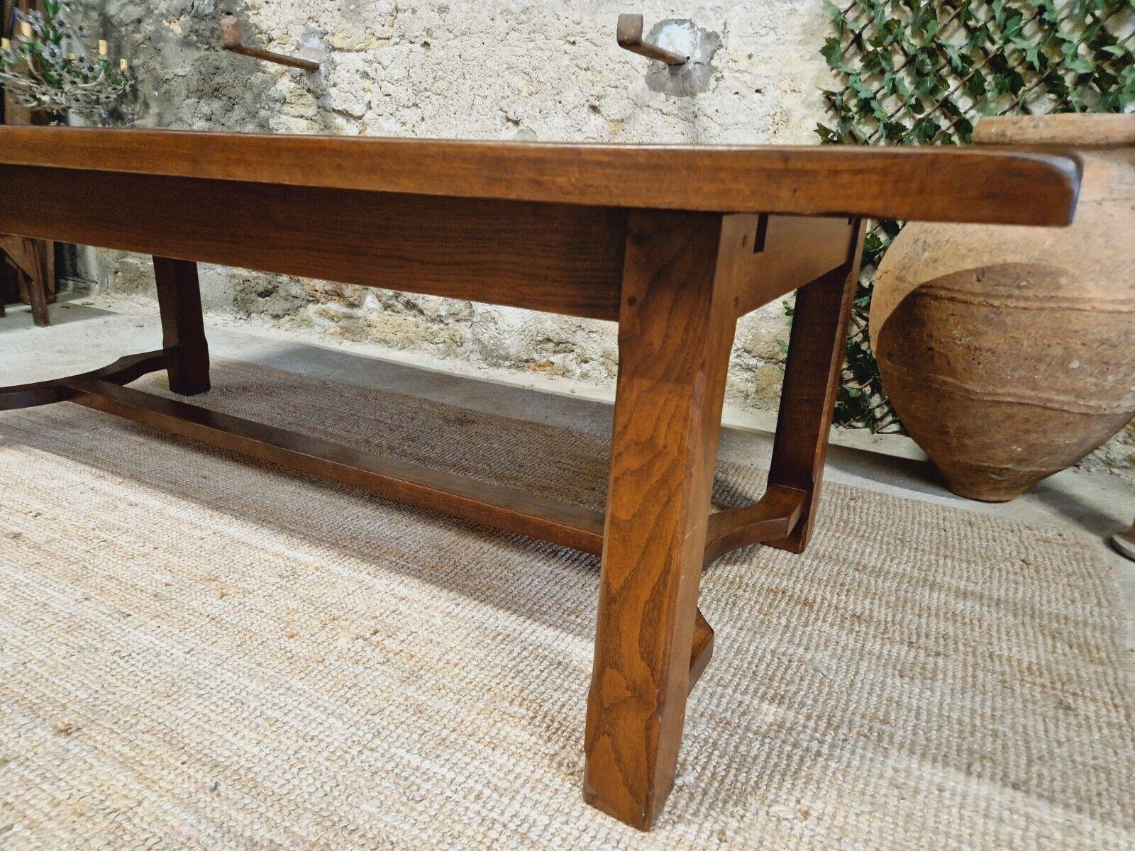 Brutalist Dining Table French Solid Wood 8 Places For Sale 1