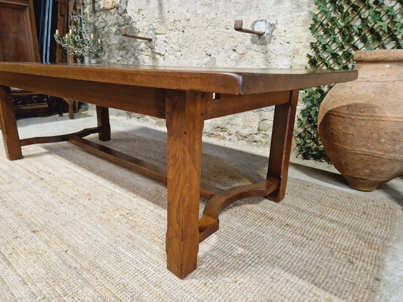Brutalist Dining Table French Solid Wood 8 Places For Sale 2
