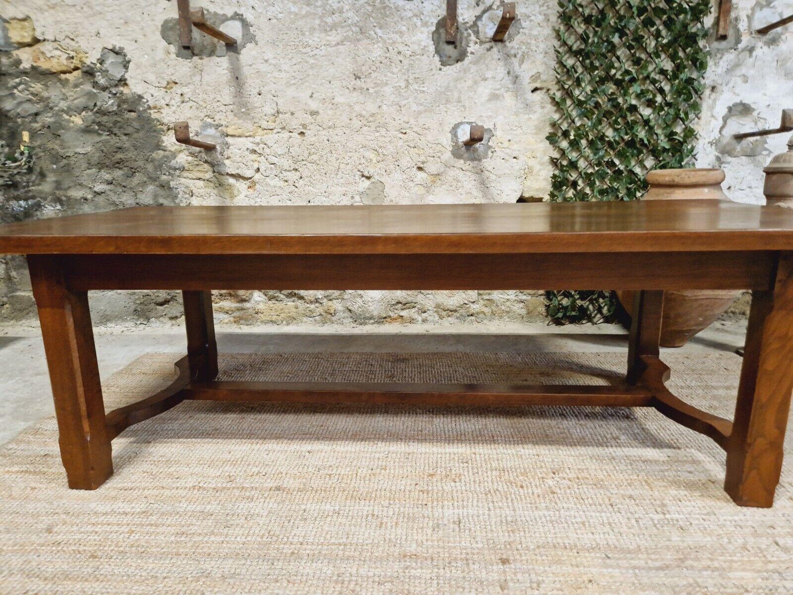 Brutalist Dining Table French Solid Wood 8 Places For Sale 3