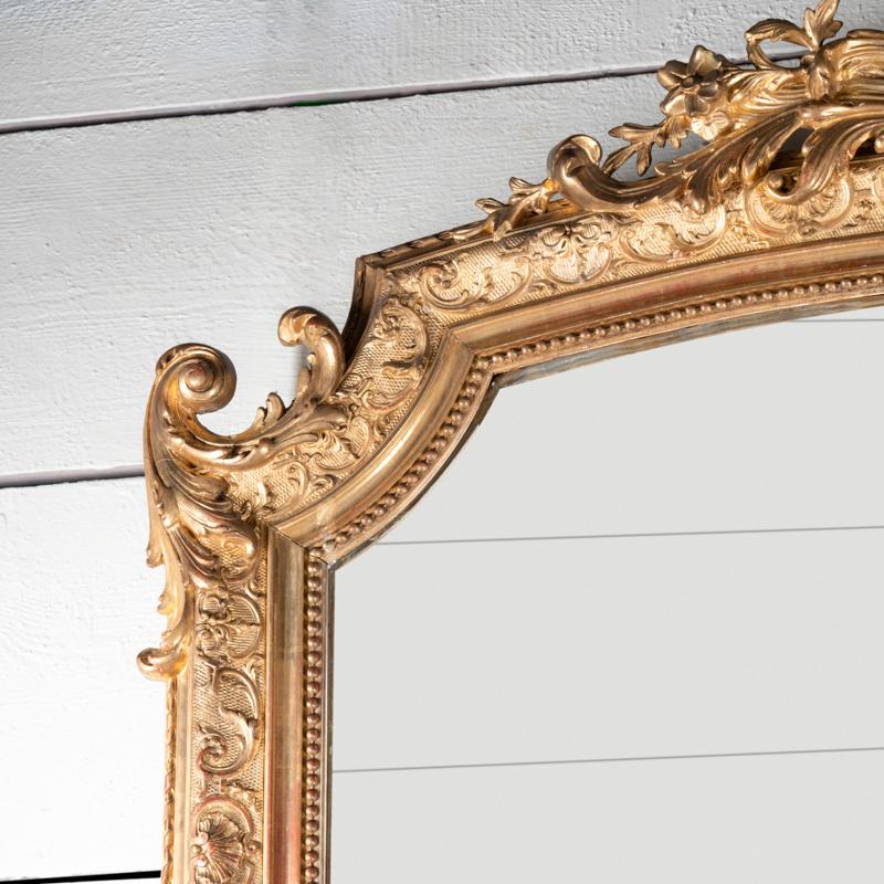 Gilt Large French Regency-style mirror, 19th century H. 193 cm - W. 122 cm