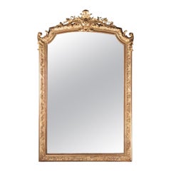 Large French Regency-style mirror, 19th century H. 193 cm - W. 122 cm
