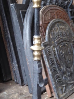 Large French Renaissance Period Fireplace Grate or Fire Basket, 16th - 17th C.
