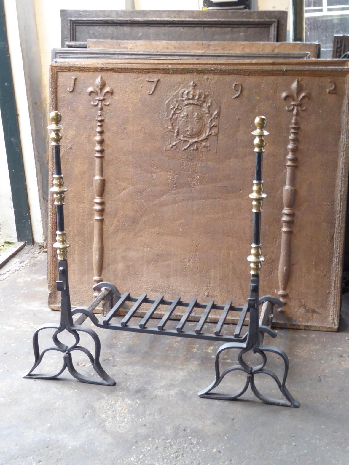 Large French Renaissance Period Fireplace Grate or Fire Basket, 16th - 17th C. For Sale 3