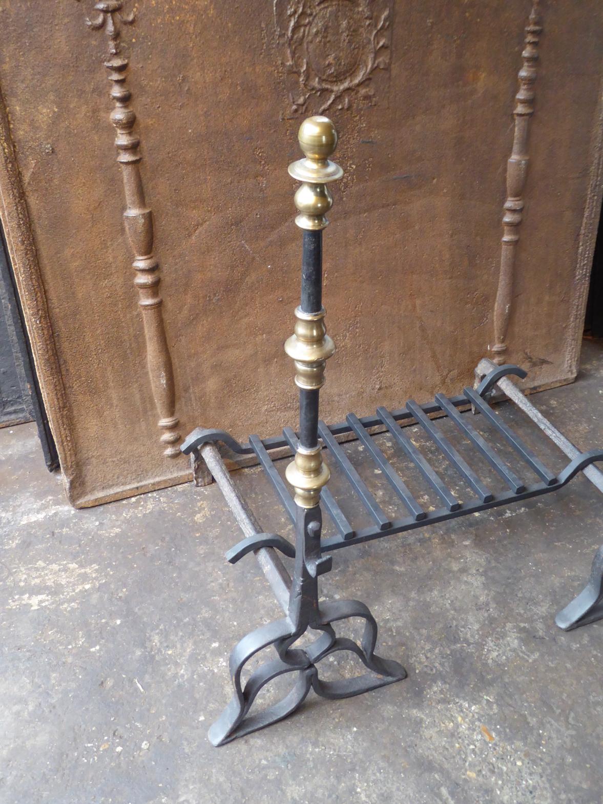 Large French Renaissance Period Fireplace Grate or Fire Basket, 16th - 17th C. For Sale 4