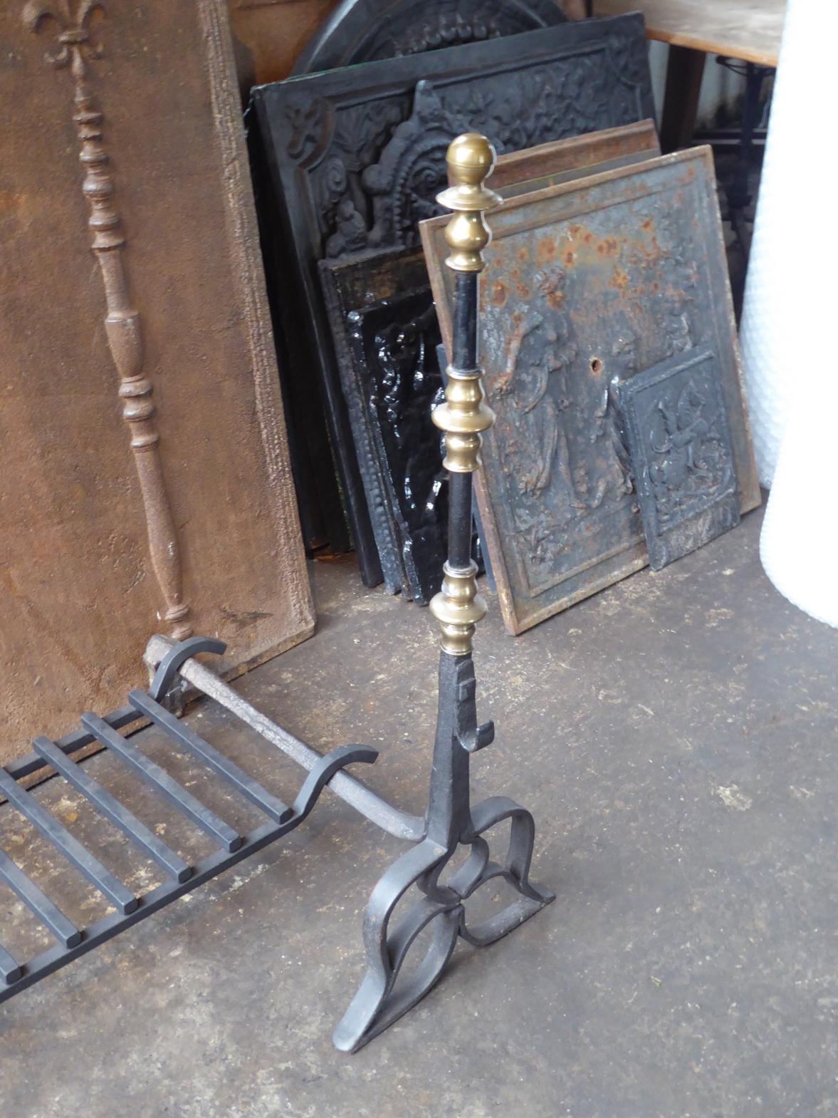 Large French Renaissance Period Fireplace Grate or Fire Basket, 16th - 17th C. For Sale 5