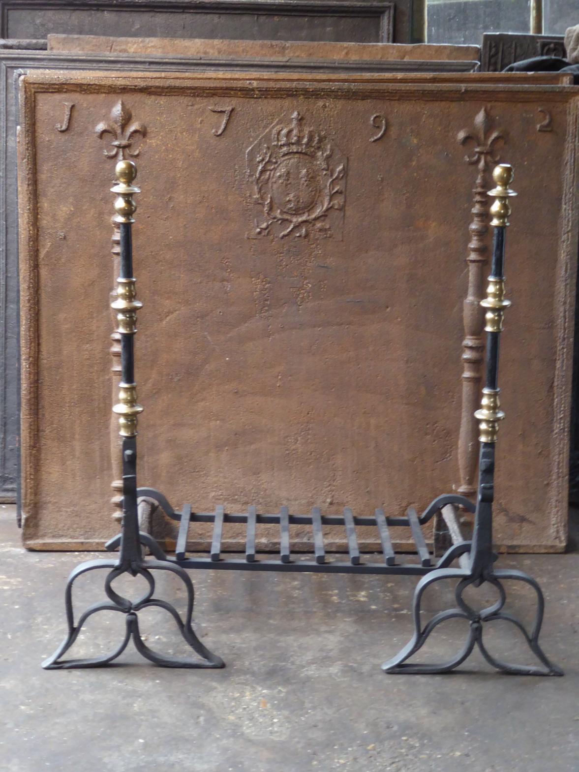 Large French Renaissance Period Fireplace Grate or Fire Basket, 16th - 17th C. For Sale 2