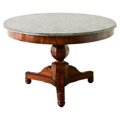 Used Large French Restauration Gueridon Center Table
