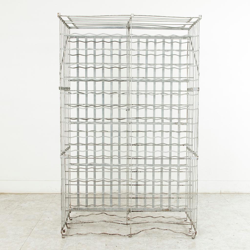 Large French Riveted Iron Wine Cage or Wine Rack for 280 Bottles, circa 1900 2