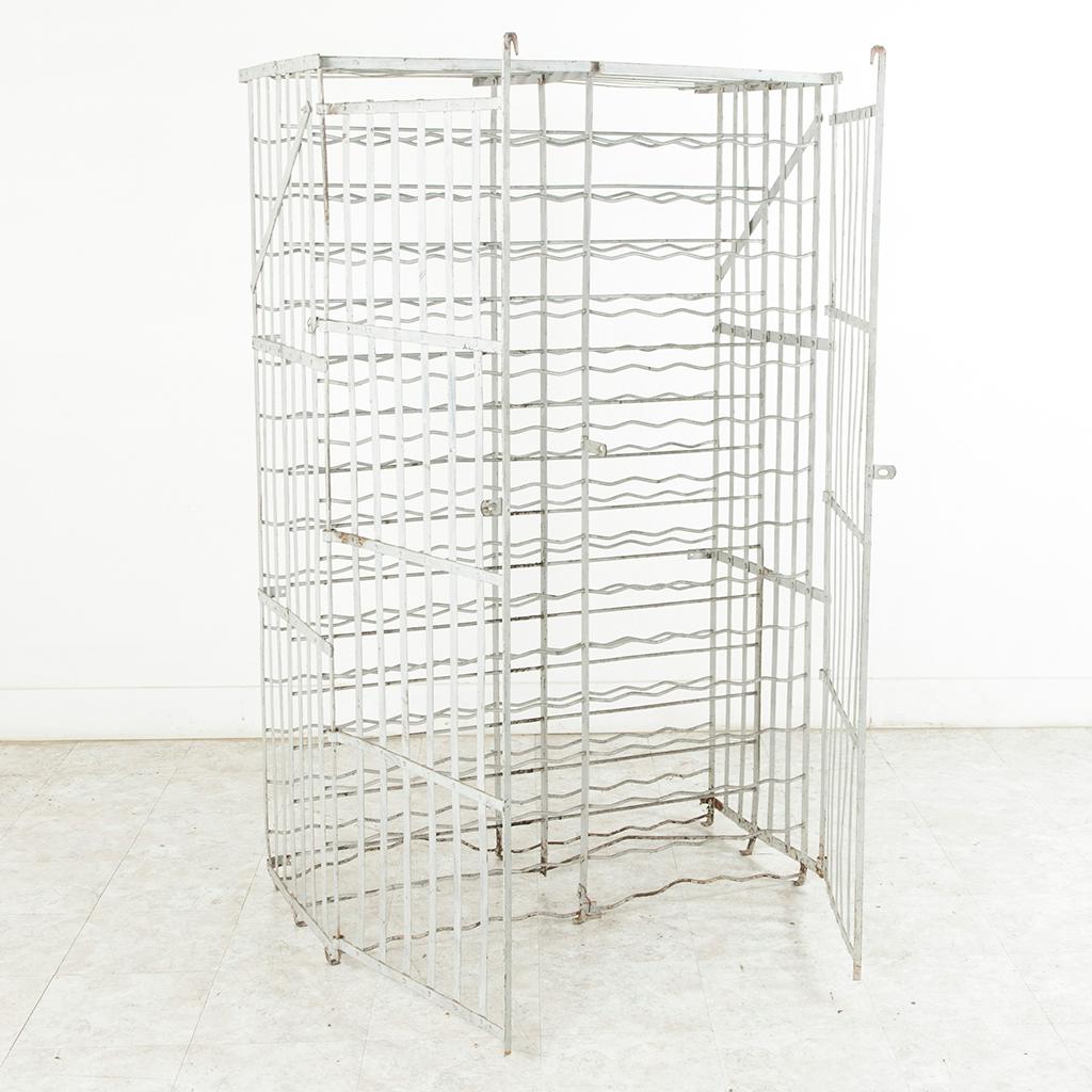 Large French Riveted Iron Wine Cage or Wine Rack for 280 Bottles, circa 1900 4