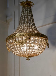 Large French Rocco Style Bag and Tent Chandelier