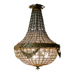 Large French Rocco Style Bag and Tent Chandelier