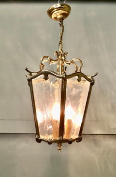 Large French Rococo Style Brass Lantern Hall Light A superb quality piece