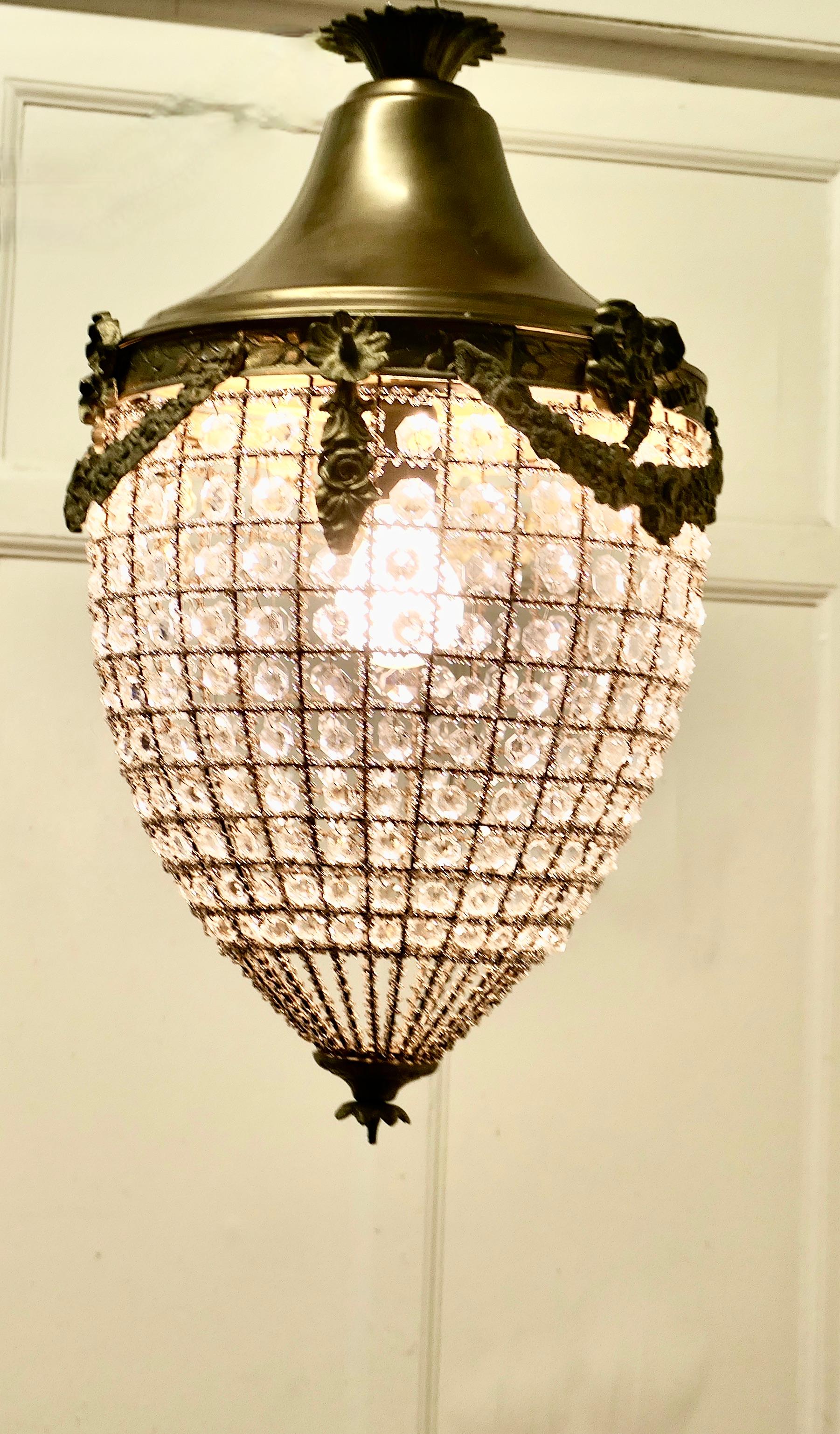 Crystal Large French Rococo Style Teardrop Chandelier  A Fine Piece For Sale