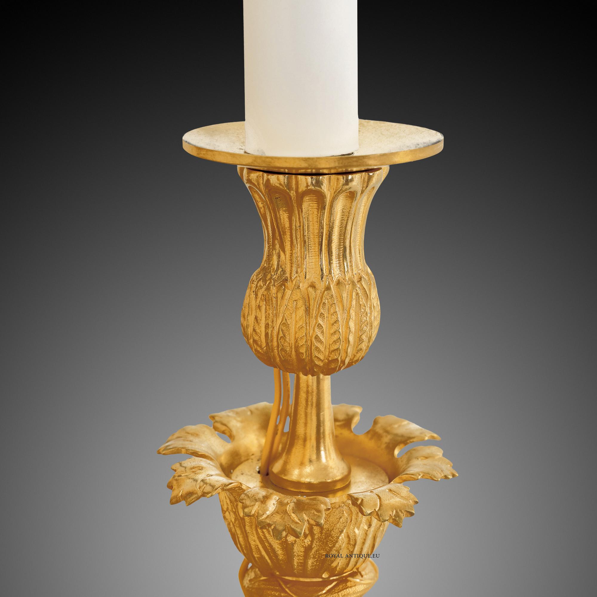 Doré Grand lustre français de style rococo à trente-trois lumières en bronze doré en vente