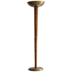 Large French Rope Torchiere Floor Lamp