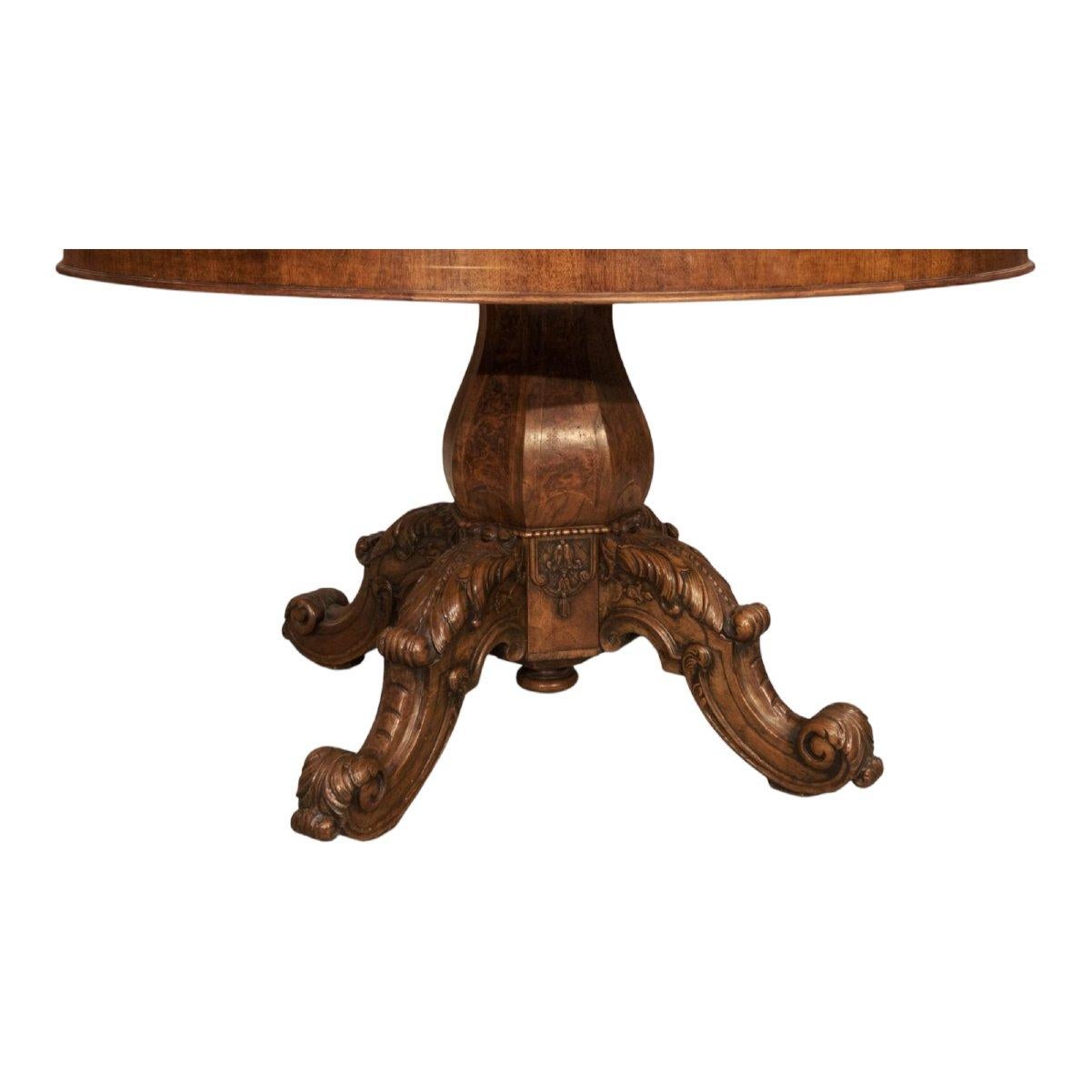 Grande table ronde française, 19ème siècle, bois fruitier, 200 cm de diamètre Bon état - En vente à Madrid, ES