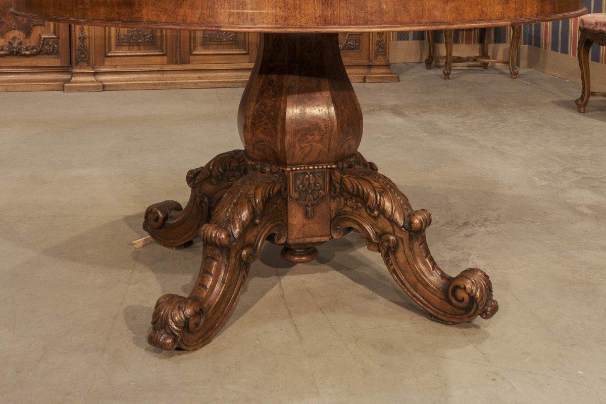 Fruitiers Grande table ronde française, 19ème siècle, bois fruitier, 200 cm de diamètre en vente