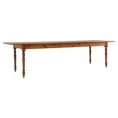 Antique Large French rustic farmhouse table 19th century