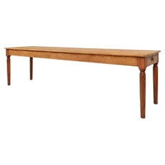 Antique Large French rustic farmhouse table in pine wood, ca. 1850