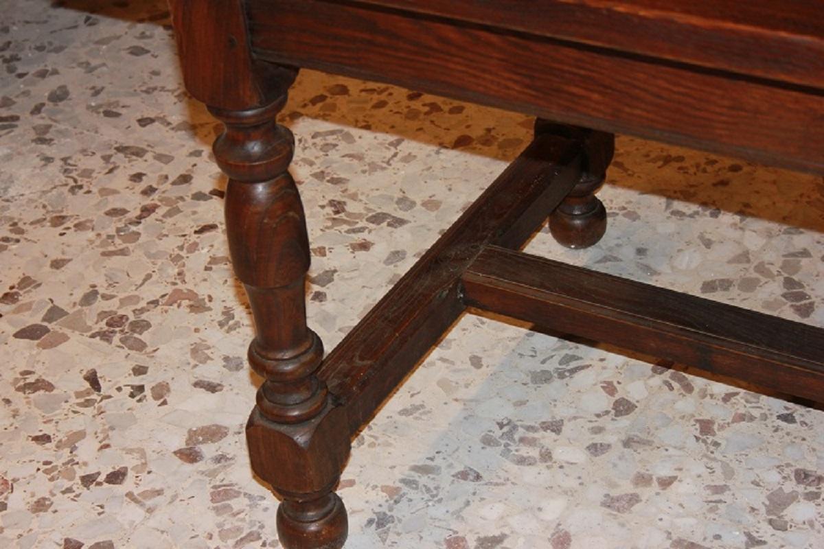 Large French rustic table from the early 1800s in chestnut wood In Excellent Condition For Sale In Barletta, IT