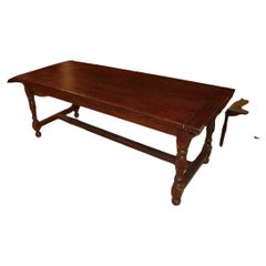 Large French rustic table from the early 1800s in chestnut wood