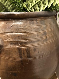 Large French Salt Glazed Urn or Oil Jar from the 19th C