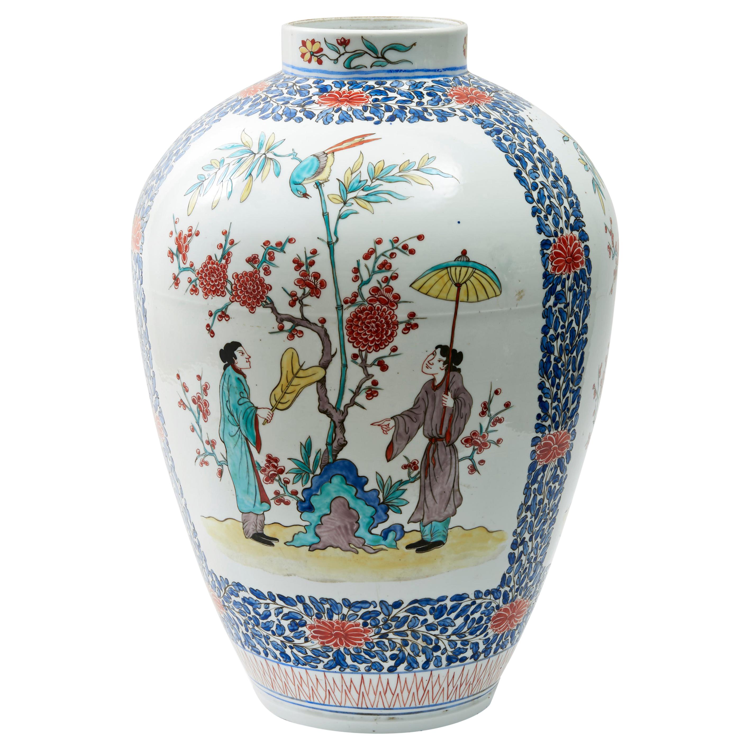 Large French Samson Porcelain Baluster Jar, circa 1880 For Sale
