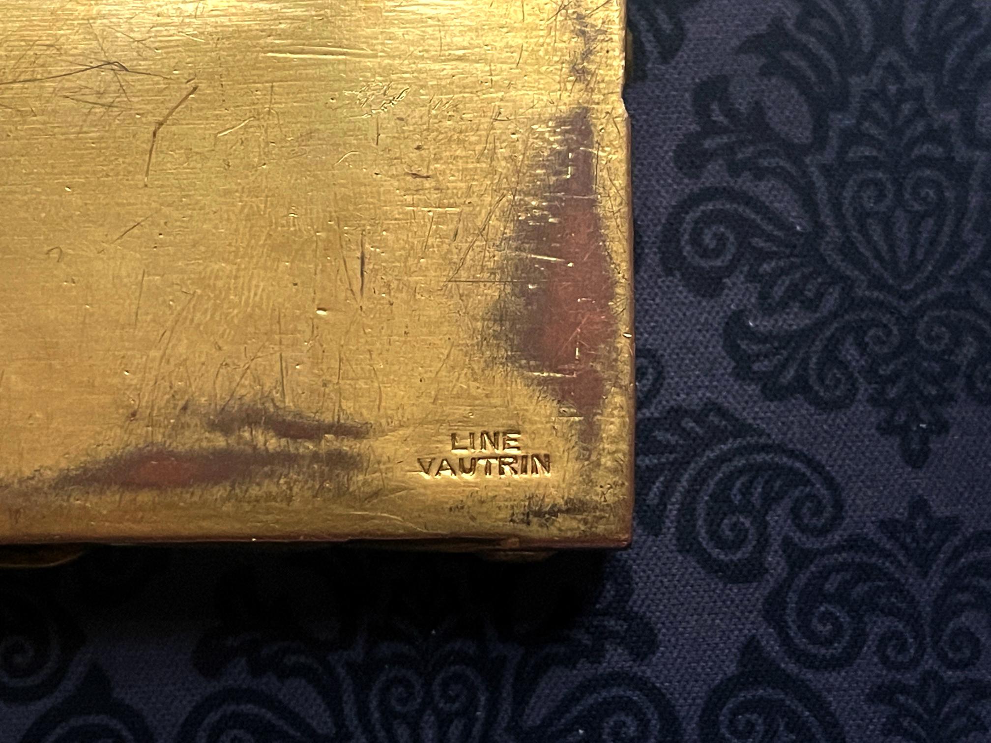 Large French Sculpted Bronze Box by Line Vautrin For Sale 1