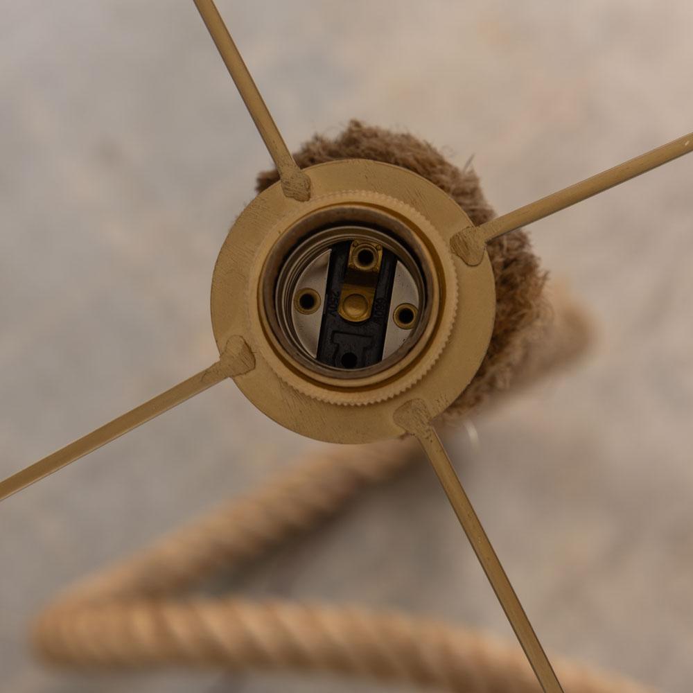 Large French Sculptural Rope Floor Lamp in the Style of Audoux-Minet For Sale 9