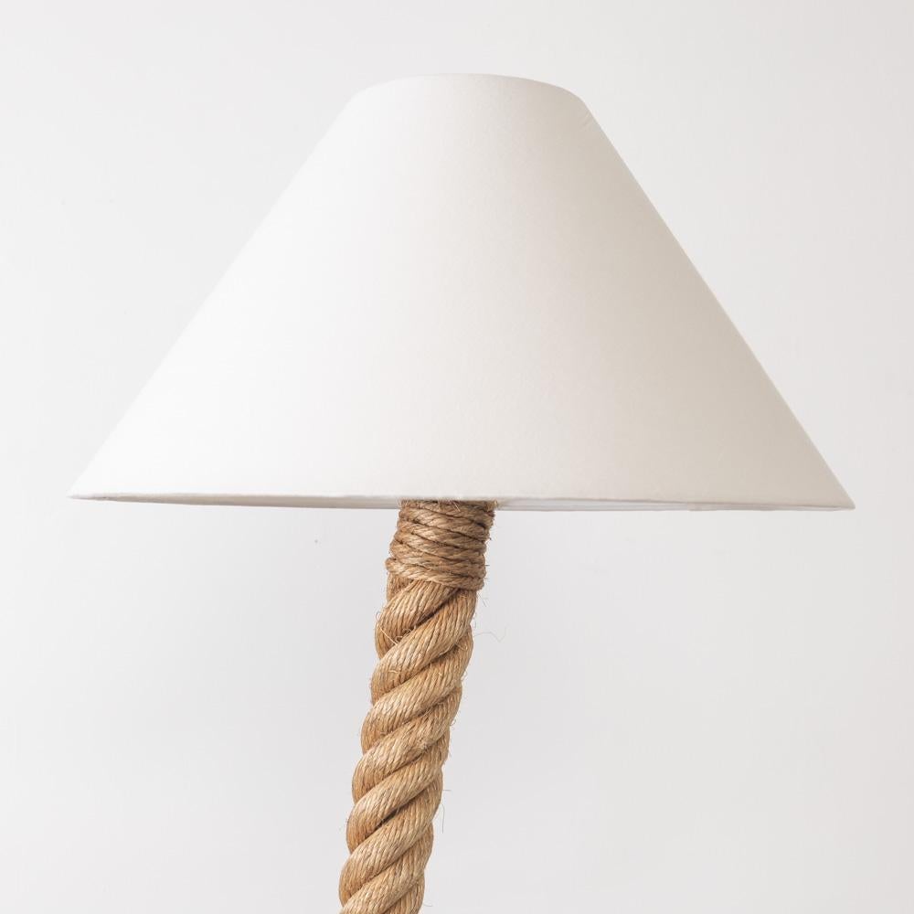 Large French Sculptural Rope Floor Lamp in the Style of Audoux-Minet For Sale 2
