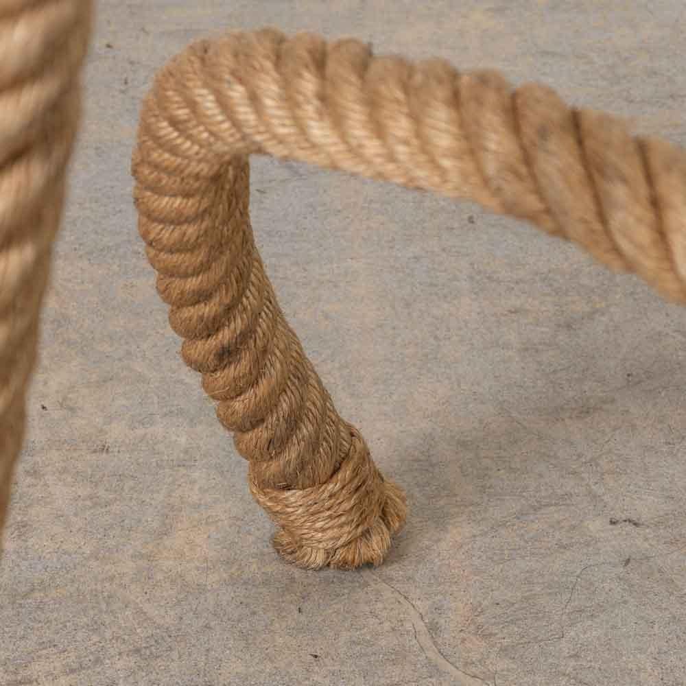 Large French Sculptural Rope Floor Lamp in the Style of Audoux-Minet For Sale 4