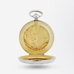 Large French Silver Mistletoe Locket