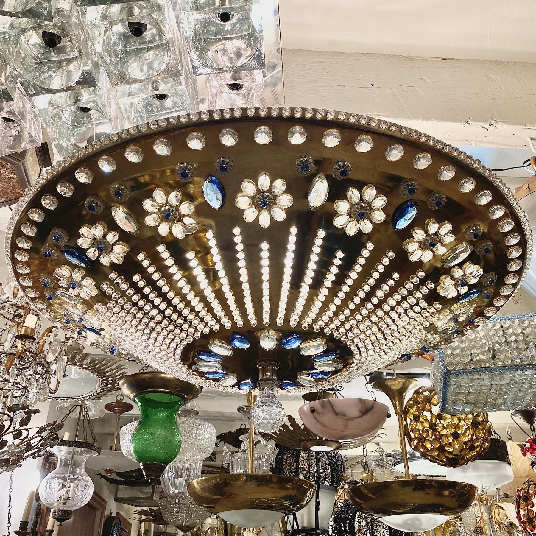 Placcato argento Grande lampada francese placcata in argento in vendita