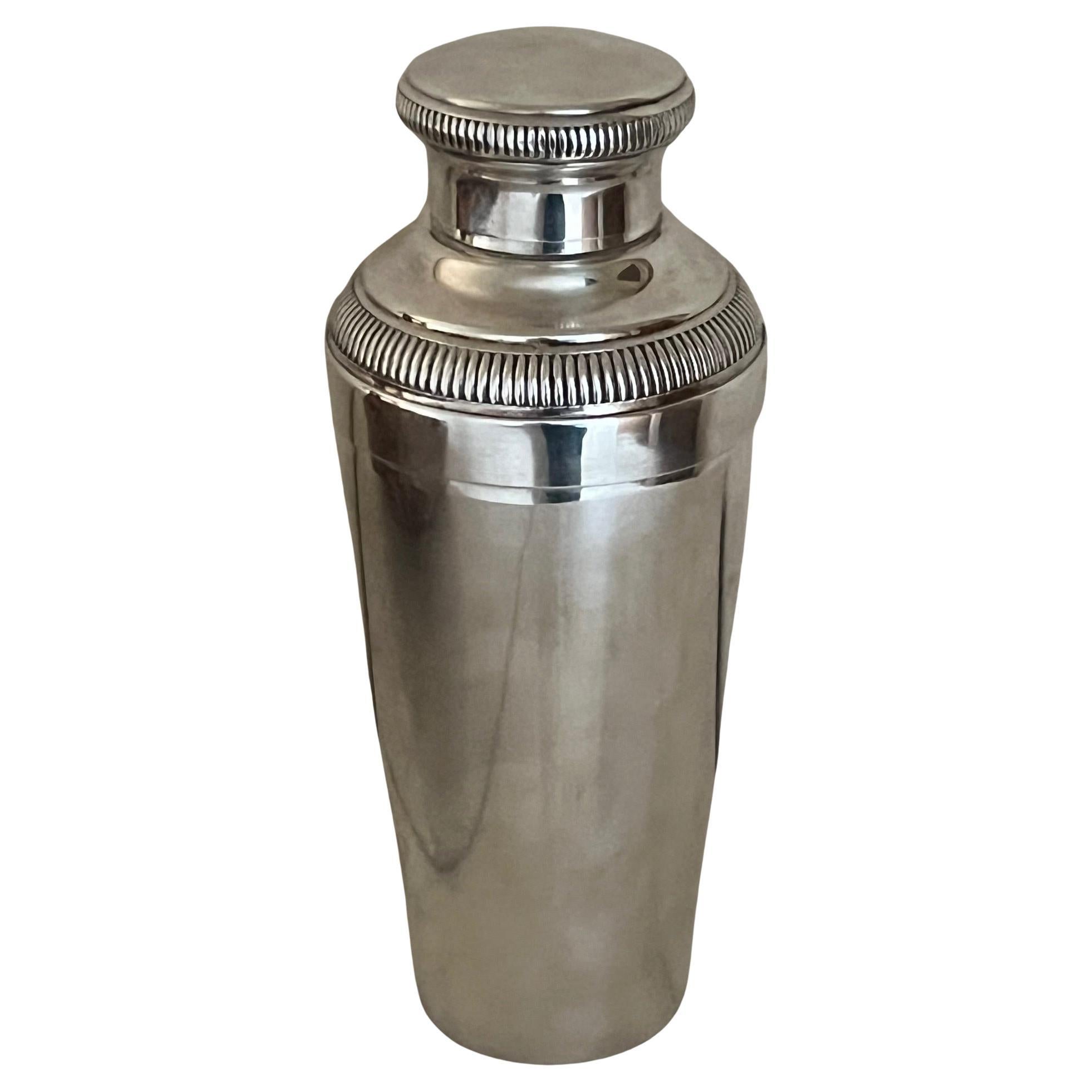 Large French Silverplate Cocktail Shaker, c. 1930
s For Sale