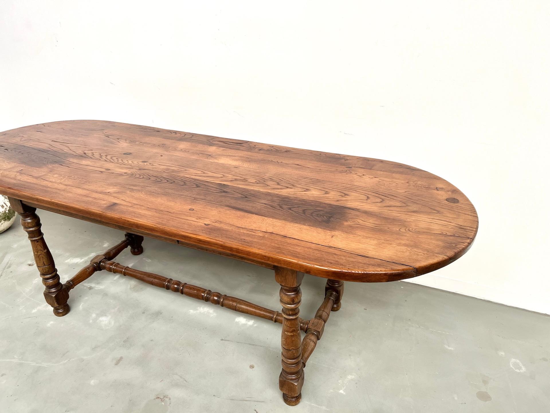 French Provincial Large french solid oak table – Circa 1900Large french solid oak table – Circa 19 For Sale