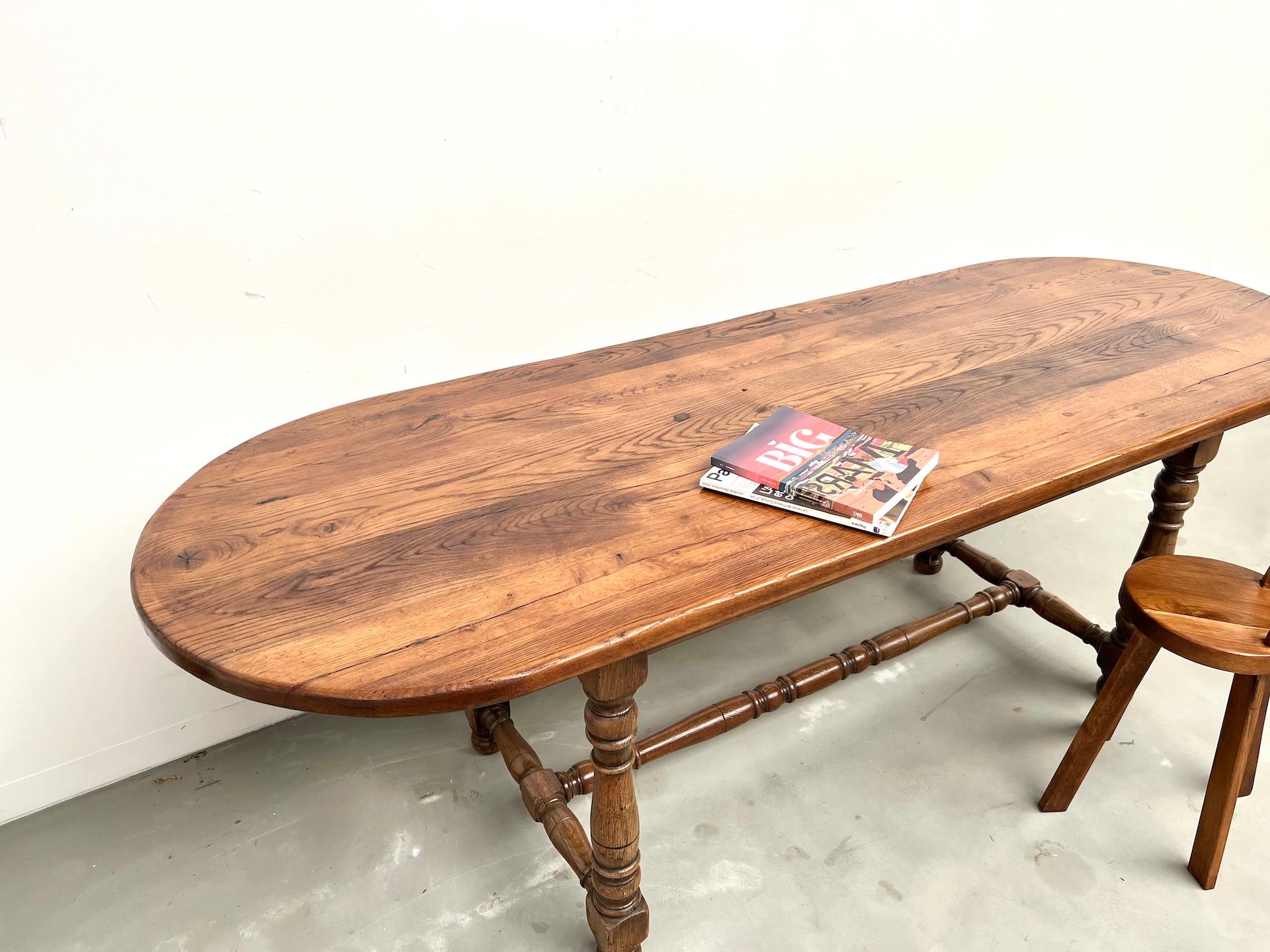 20th Century Large french solid oak table – Circa 1900Large french solid oak table – Circa 19 For Sale