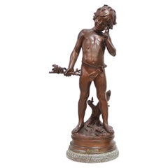 Used Large French Spelter Sculpture by Auguste Moreau '1834-1917'