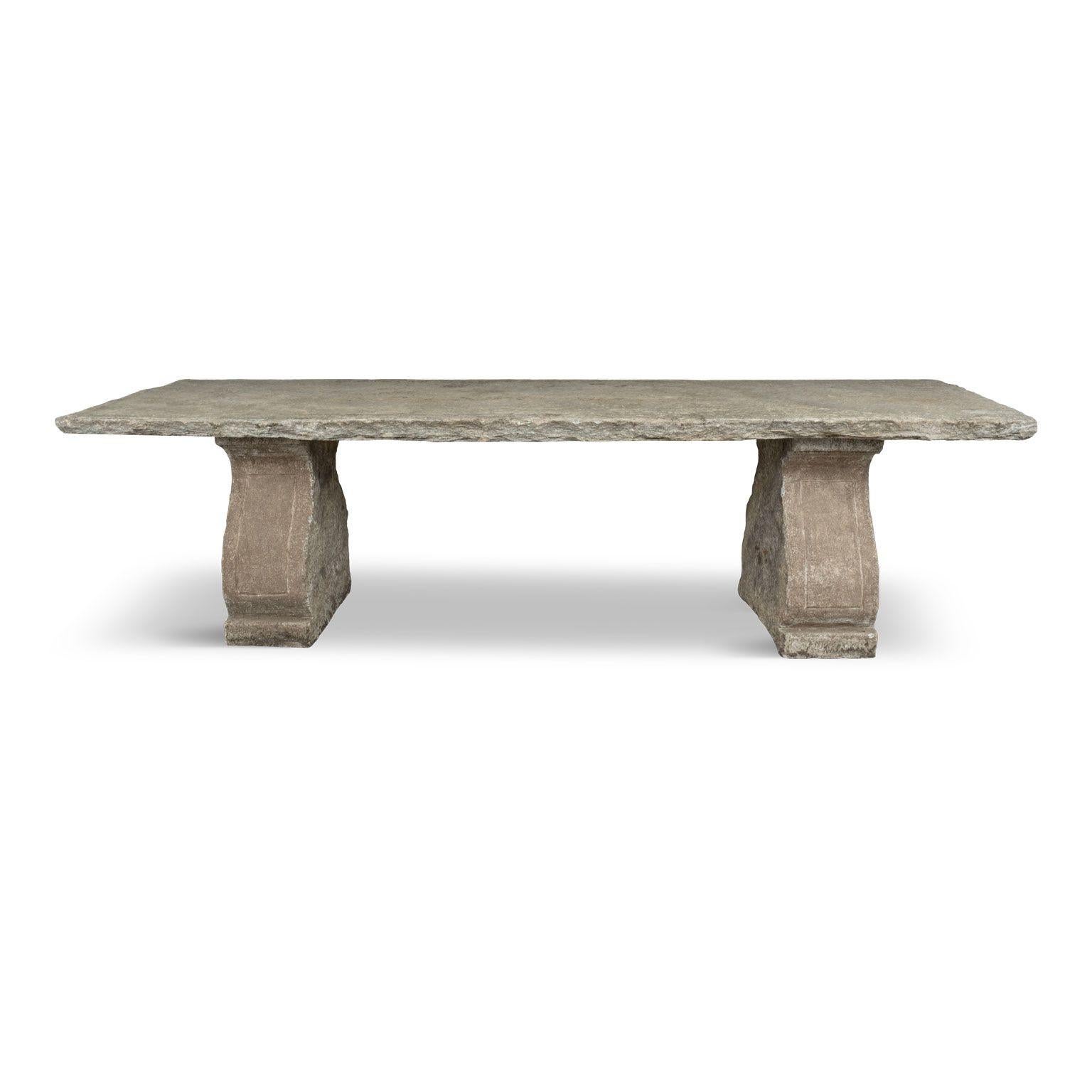 Hand-Carved Large French Stone Table