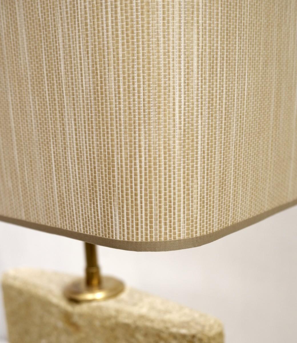 Large Mid-Century Modern French Stone Table Lamp, 1960s 2