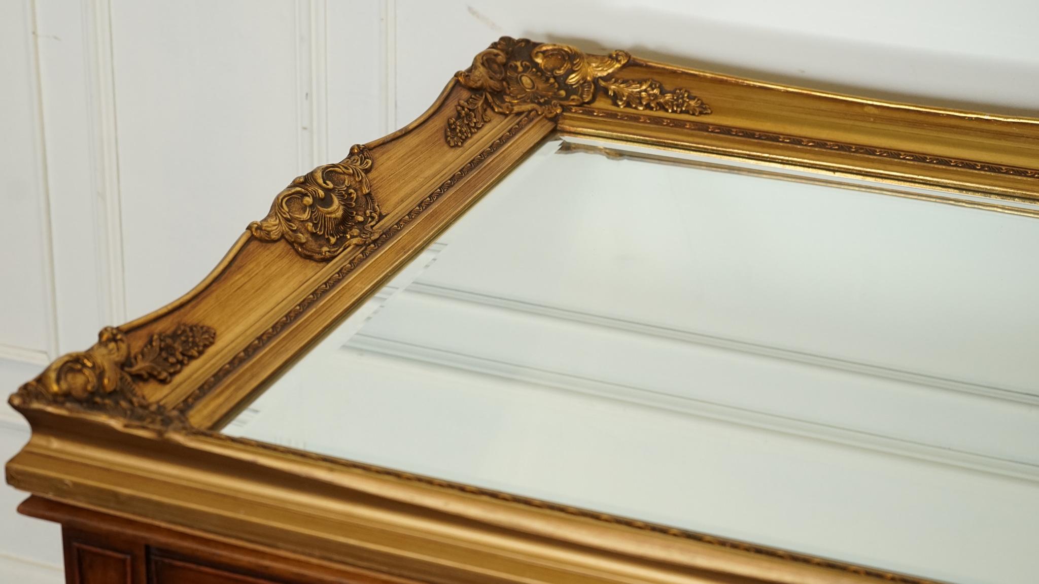 GrandeORNATE CLASSIQUE DE STYLE FRANÇAIS EN OR AVEC RIRROR REGAL 138 X 77 CM en vente 5