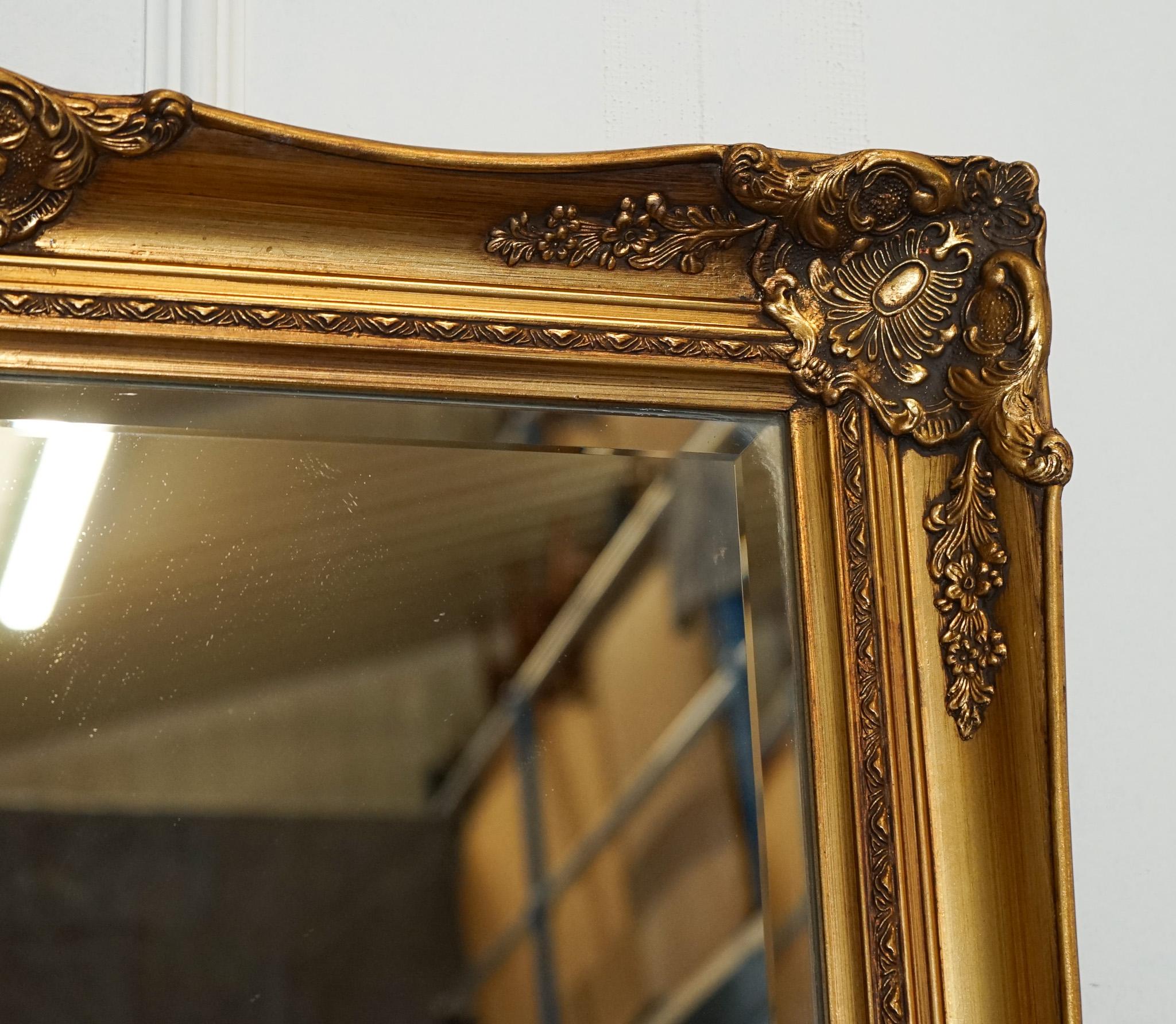 GrandeORNATE CLASSIQUE DE STYLE FRANÇAIS EN OR AVEC RIRROR REGAL 138 X 77 CM Bon état - En vente à Pulborough, GB