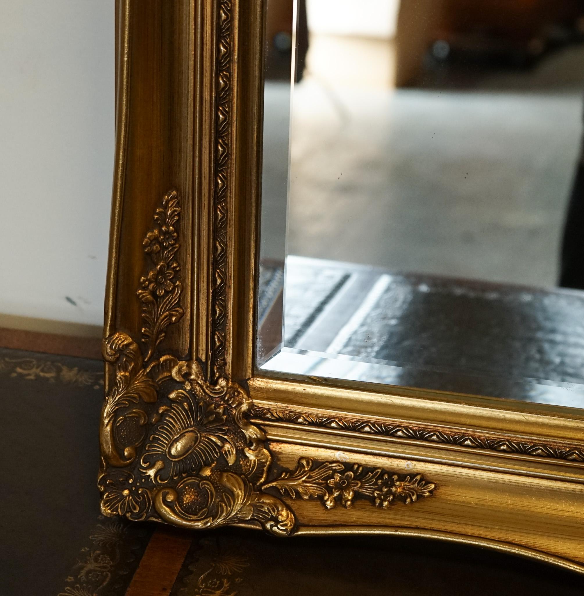 Miroir GrandeORNATE CLASSIQUE DE STYLE FRANÇAIS EN OR AVEC RIRROR REGAL 138 X 77 CM en vente
