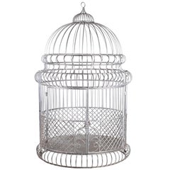 Großer Vogelkäfig aus Eisen im französischen Stil