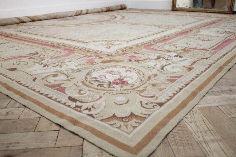 Large French Style Room Size Aubusson Rug at 1stDibs