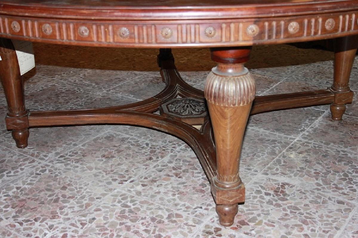 19th Century Large French table from the early 1800s in the Louis XVI style, made of mahogany For Sale