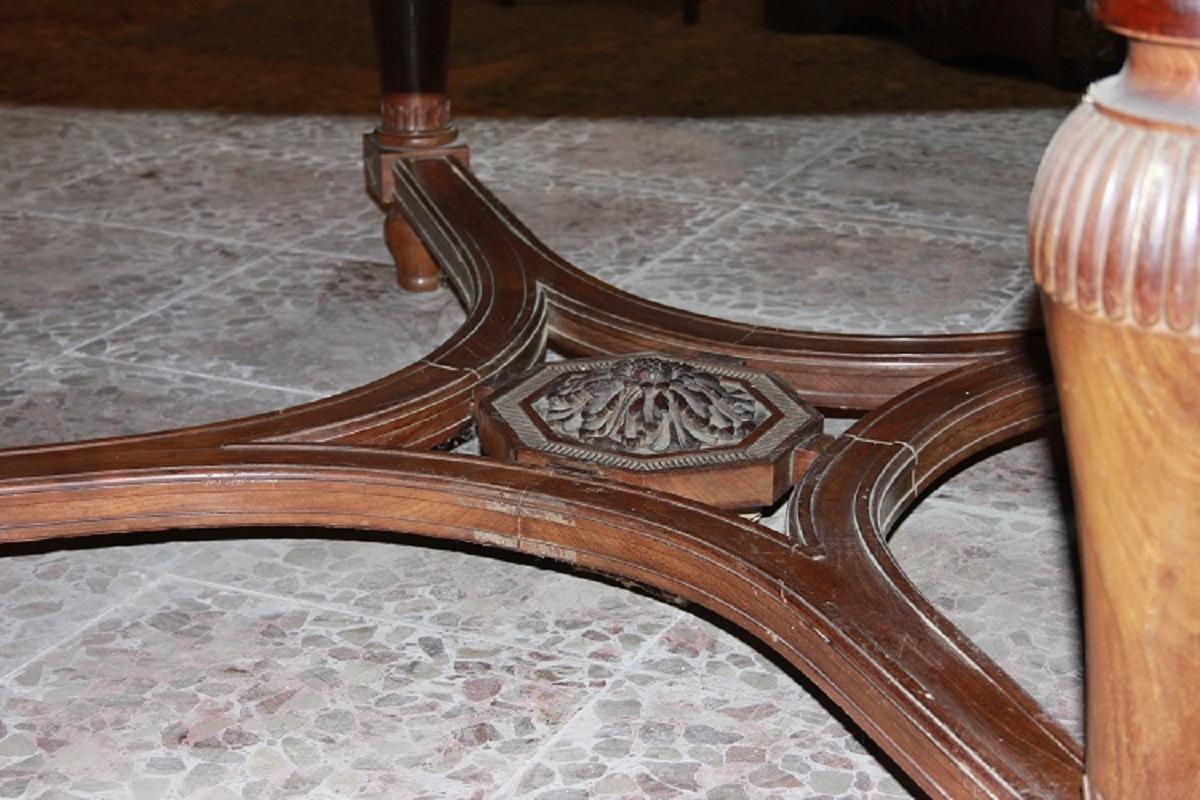 Mahogany Large French table from the early 1800s in the Louis XVI style, made of mahogany For Sale