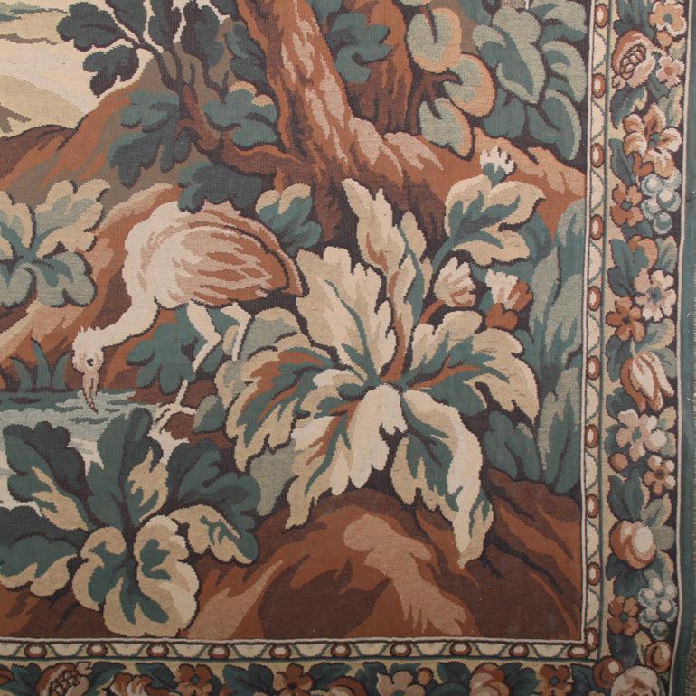 Very large French tapestry with lovely rich color, good condition, and evocative subject matter. Mid-20th century.
 


 