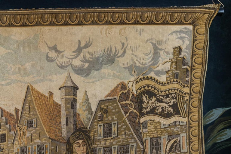 Tapisserie Murale Velours Vintage Française - Médiévale 165 X 118 Cm
